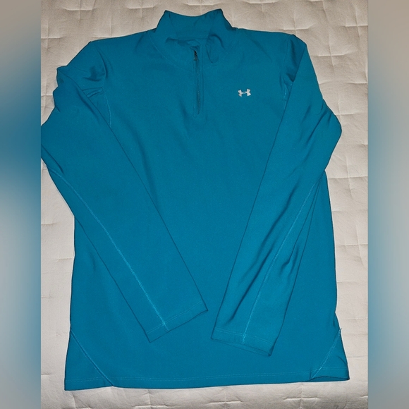 Under Armour Coldgear Women's Long Sleeve Pullover Zip Neck: Teal: Size- XL - Picture 1 of 9